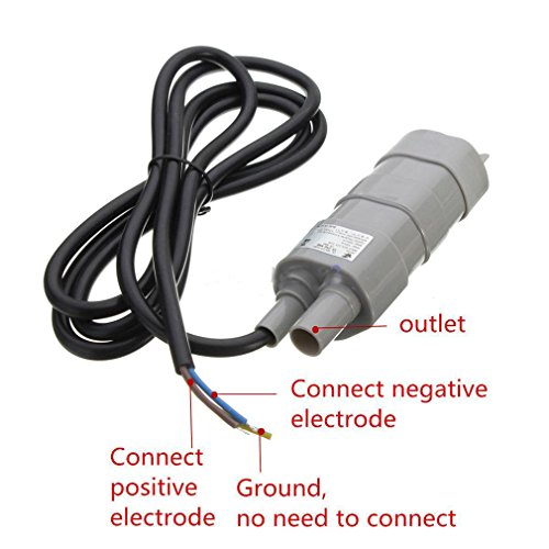 HiLetgo 5M High Head DC Water Pump Submersible Motor For Pond, Aquarium, Fish Tank Fountain 14L/Min 840L/H DC12V 1.2A