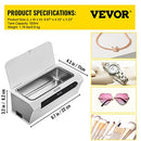 VEVOR Ultrasonic Jewelry Cleaner, 500ML 45 kHz, Professional Ultra Sonic Cleaner with Touch Control, Digital Timer, Cleaning Basket, Stainless Steel Ultrasound Cleaning Machine for Watches Glasses Gre