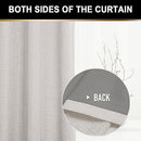 100% Blackout Curtains 96 Inches Long 2 Panels Set, Linen Textured Blackout Curtains No Light, Rod Pocket Black Out Curtains & Drapes for Living Room Bedroom, 50 inches Wide Each Panel, Beige