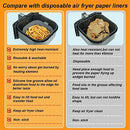 Silicone Air Fryer Liners, 2Pcs Air Fryer Silicone Reusable Liners Square, Food Safe Air Fryers Oven Accessories, Replacement of Parchment Liner Paper, Silicone Baking Tray Pots