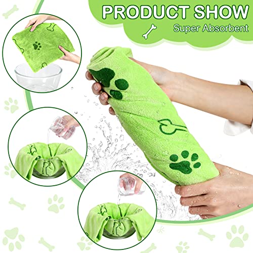 Chumia 8 Pcs Bulk Dog Towels for Drying Dogs Cats Pet Towels Puppy Microfiber Quick Drying Dog Paw Bath Towel Pet Bathing Supplies Absorbent for Medium Dogs Pets Shower (Colorful, 40 x 24 Inch)