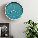 Wall Clock 12" Silent Non Ticking Quartz Decorative Battery Operated, Round Decorative Wall Clock for Living Room, Bedroom, Kitchen Home Office School