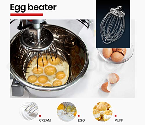 EuroChef 20L Planetary Food Mixer Commercial Stand Vertical Food Dough Mixer Machine, Floor Model