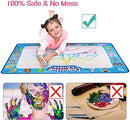 Hautton Magic Water Doodle Mat, 39.5 x 31.5 Inch Large Drawing Coloring Mat Painting Writing Board with 15 Accessories Educational Learning Toy Toddlers Kids Boys Girls Age 2 3 4 5 6 7 8