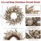 Christmas Wreath Door Wreath for Christmas – Champagne Advent Wreath with Christmas Baubles and Long Branches, Decorative Wreath Christmas Decoration Table Wreath, Diameter 40 cm