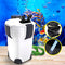 Giantz Aquarium Filter, 2400L/h Water Fish Tank Canister Filters Pond Pump Sponge Aquatic Ecosphere Cleaner for Home Indoor Outdoor, with 4 Stage Filtering Basket Pumps Hoses Pipes Media White.