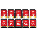 Gigastone 16GB 10-Pack SD Card UHS-I U1 Class 10 SDHC Memory Card High-Speed Full HD Video Canon Nikon Sony Pentax Kodak Olympus Panasonic Digital Camera, with 10 Mini Cases