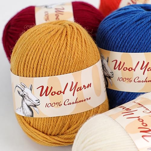 100% Cashmere Wool Yarn (Pack of 10) by Yonkey Monkey (14 Light Gray)