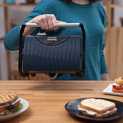 Taurus Grill & Toast Mini Toaster Plate, 700 W, Non-Stick Plate, 23 x 14.5 x 11 cm, Black