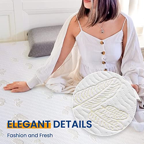 Newentor 7cm Dual-Layer Memory Foam Mattress Topper - Generous Thickness Mattress Topper Bed with Back Support - Mattress Topper for Sofa Bed, Caravan, Hard Mattress, Old Mattress, Queen