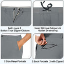 JIM LEAGUE Men's Golf Joggers Pants Belt Loops Slim Fit Stretchy Sweatpants Work Travel Dress Casual Tapered Pants Quick Dry, Dark Grey, Medium