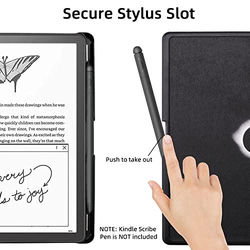 WALNEW Case for 10.2-inch Kindle Scribe (2022 Released), Slim Lightweight Premium PU Leather Cover with Pen Holder and Auto Wake/Sleep for 10.2” Amazon Kindle Scribe E-Reader