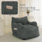 MAXYOYO Giant Bean Bag Chair, Stuffed Bean Bag Couch with Filler Large Living Room Bean Bag Chair for Adults, Big Lazy Sofa Accent Chair with Pocket Floor Chair for Gaming, Reading, Dark Grey