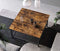 Vasagle Coffee Table, Square Cocktail Table with Spacious Table Top, Robust Steel Frame and Mesh Storage Shelf, Industrial Style, for Living Room, Rustic Brown and Black