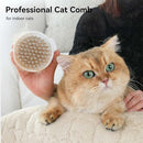 aumuca Jellyfish Cat Brush, Silicone Cat Hair Brush with Release Button, Cat Grooming Massage Brush for Indoor Cats Shedding, Gently Removes Loose Fur Cat Comb for Short to Medium Haired Cats