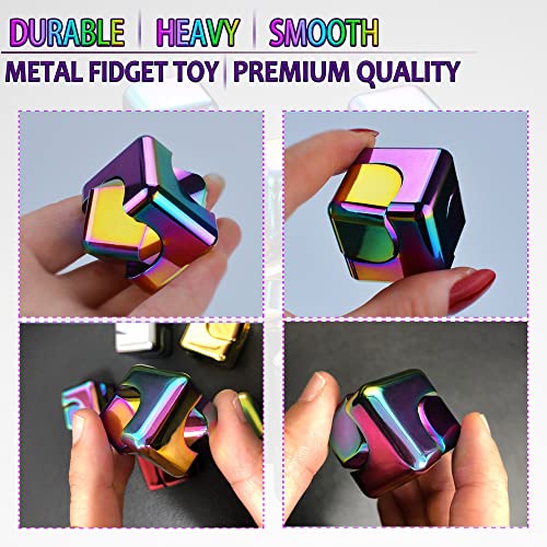 Dr.Kbder Fidget Toys Fidget Cube Spinner for Adults, Kirsite Metal Relaxing Toy Sensory Fidget Cube Party Favors Small Anxiety Toys, Stress Relief Gifts for Kids, Teens, Boyfriend, Men, Women