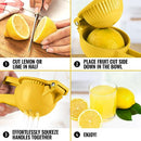 Zulay Premium Quality Metal Lemon Squeezer, Citrus Juicer, Manual Press for Extracting the Most Juice Possible