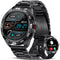 LIGE Smart Watch for Men Bluetooth Call Answering, 1.32'' HD Colour Display Rotating Button Fitness Tracker with 24/7 Heart Rate Blood Pressure Sleep Monitor, IP67 Waterproof Pedometer for iOS Android