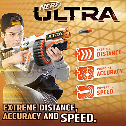 Hasbro NERF - Ultra One Motorized Blaster - 25 Nerf Ultra Darts - The Ultimate in Nerf Dart Blasting - Compatible Only with Nerf Ultra One Darts - Ultra 1 - Games and Toys for Kids - Boys and Girls Ages 8+
