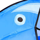 IMAGE Large Dolphin Blue Kite, Frameless Soft Parafoil Giant 3D Beach Kite Easy Fly Breeze Kites for Outdoor, Families, Friends