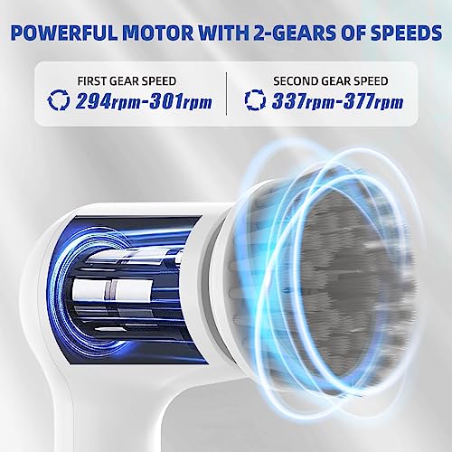 Electric Spin Scrubber Electric Cleaning Brush Cordless Power Scrubber with 4 Replaceable Brush Heads Handheld Power Shower Scrubber for Bathtub, Floor, Wall, Tile, Toilet, Window, Sink