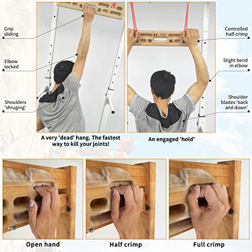 TWO STONES Portable Hangboard Rock Climbing | Climbing Hangboard as Hang Boards for Climbing Training Indoor and Outdoor