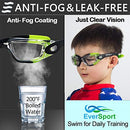 EverSport Kids Swim Goggles, Pack of 2 Swimming Goggles for Children Teens, Anti-Fog Anti-UV Youth Swim Glasses Leak Proof for Age4-16