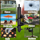 4" x 12" Easy Planter Garden Auger - Seedlings & Bedding Plant, Umbrella Hole Digger Ice Hole Digger Solid Shaft Auger,Plant Flower Bulb Auger Post Hole Digger for 3/8” Hex Drive Drill