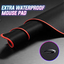 Luxsuite L Shaped Gaming Desk with Led Light Computer Racer Table Desktop Carbon Fiber 140CM Black