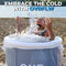 OVRFLW's Cold Plunge Tub: Portable & Insulated Ice Bath for Athletes – Ultimate Outdoor/Indoor Ice Bath + Drain & Cover - Specialized for Physical Therapy, Muscle Recovery (Gray)