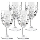 KOMOREBI Shatterproof Acrylic Wine Glasses - Unbreakable Plastic Goblets, BPA-Free & Drop-Proof Glassware - Elegant Drinkware for Indoor & Outdoor Use - 14oz, Set of 4 (Clear)