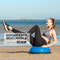 ZELUS Balance Ball Trainer Half Yoga Exercise Ball with Resistance Bands and Foot Pump for Yoga Fitness Home Gym Workout (Blue)