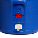 Decor Round Cooler Jug with Tap, 15 Litre Capacity, Blue, 35.7 x 33.5cm (15L)