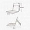 koolsoo Beach Chair with Back Support Foldable Chair Easy to Fold and Carry Beach Lounger Portable Stadium Chair Beach Floor Chair for Park Trekking, Black