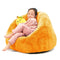 N&V Small Bean Bag Chair, Mini Bean Bag Sack, Includes Removable and Machine Washable Cover, 27in, Soft Faux Fur (Yellow)