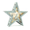 Legler Illuminated Star with Motif Shabby Chic Small, Wood, Grey, 28 x 28 x 19 cm