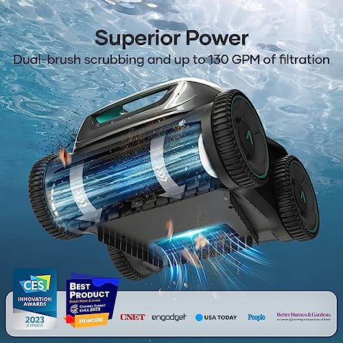 (2023 New) AIPER Seagull Pro Lite Cordless Robotic Pool Vacuum Cleaner, Wall Climbing Pool Vacuum Lasts up to 140 Mins, Quad-Motor System, Smart Navigation, Ideal for In-Ground Pools up to 150m²