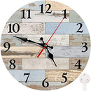 Wall Clock,10 Inch Clocks for Living Room Decor,Silent Non-Ticking Bathroom Wall Clock, Round Country Retro Rustic Style Wall Clock for Christmas Home Bedroom Office