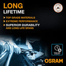 OSRAM LEDriving XTR, ≜H4 LED headlight lamps, cool white LED light, off-road only, 64193DWXTR, folding box (2 lamps)