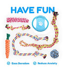 Epzia Products - Dog Rope Toys for Aggressive CHEWERS - Set of 11 Nearly Indestructible Dog Toys - Bonus Giraffe Rope Toy - Benefits NONPROFIT Dog Rescue