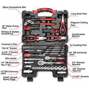 TOPEX 65-Piece Household Hand Tool Set Portable Home Auto Repair Kit Premium Quality w/Toolbox Storage Case/Mechanic Hand Tool Set