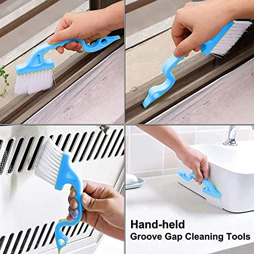 6Pcs Window Cleaning Brushes,Window Groove Cleaning Tool,Window Door Track Groove Corner Gap Cleaning Brush,Window Groove Cleaning Brush,Window or Sliding Door Track Cleaning Brush, Tile Lines Brush