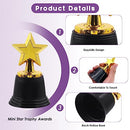 Swpeet 10Pcs Plastic Star Trophy Awards Assortment Kit, Gold Award Trophies for Sports, Competition, Talent Show and Parties Competitions for Kids and Adults