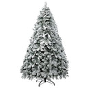 Jingle Jollys Christmas Tree 2.1m Snowy Xmas Trees, Decorations Holiday Party Gift Home Garden Store Decor, 7ft 859 Tips Flocked Snow Foliage Easy Assembly Indoor Outdoor