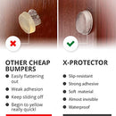 Cabinet Door Bumpers X-PROTECTOR - Premium Cabinet Bumpers 100 pcs 12.5 mm Sound Dampening Door Bumper & Glass table top Bumpers! Best Rubber Bumpers! Glass & Surface protection with our Furniture Bumpers!