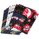 Hallmark Nightmare Before Christmas Flat Wrapping Paper Sheets with Cutlines on Reverse (12 Folded Sheets) for Christmas, Birthdays, Halloween, Jack Skellington, Sally, Zero, Black, White, Red, 0005EW 1001