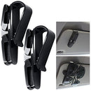 FineGood Glasses Holder for Car Sun Visor Sunglasses with Card Clip Pack of 2 Black