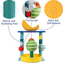 Cat Scratching Post, Mushroom Claw Scratcher Pole Natural Sisal Rope Scratching Board for Indoor Kitten Training Interactive Toys Activity Center Small Cats Tree Climbing Tower House Accessories (Cat Tower)