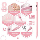 iXTRA Pink Stylus Pen for iPad with Palm Rejection Magnetic Active Pen for 2018-2023 Apple iPad Pro 11inch 12.9inch, iPad 6th 7th 8th 9th 10th, Min 6/5th, Air 3rd 4th 5th, Precise Drawing