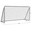 SONGMICS Children's Soccer Goal 12 x 6 Foot, in Garden, Courtyard, Park, Beach, Metal Pipes and PE Net, Quick Assembly, Black USZQ366B01V1